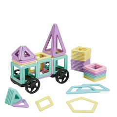 STEM Pastel Magnetic Building Set, 128 Pc.