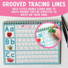 Handwriting Practice Books Kids 3-5 | Reusable Magic Ink Tracing Workbook | Preschool Kindergarten Ready