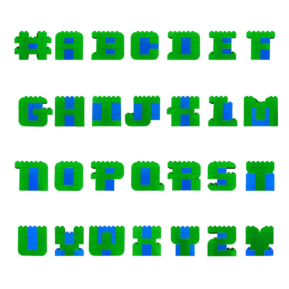 Green and Blue Letter Kit