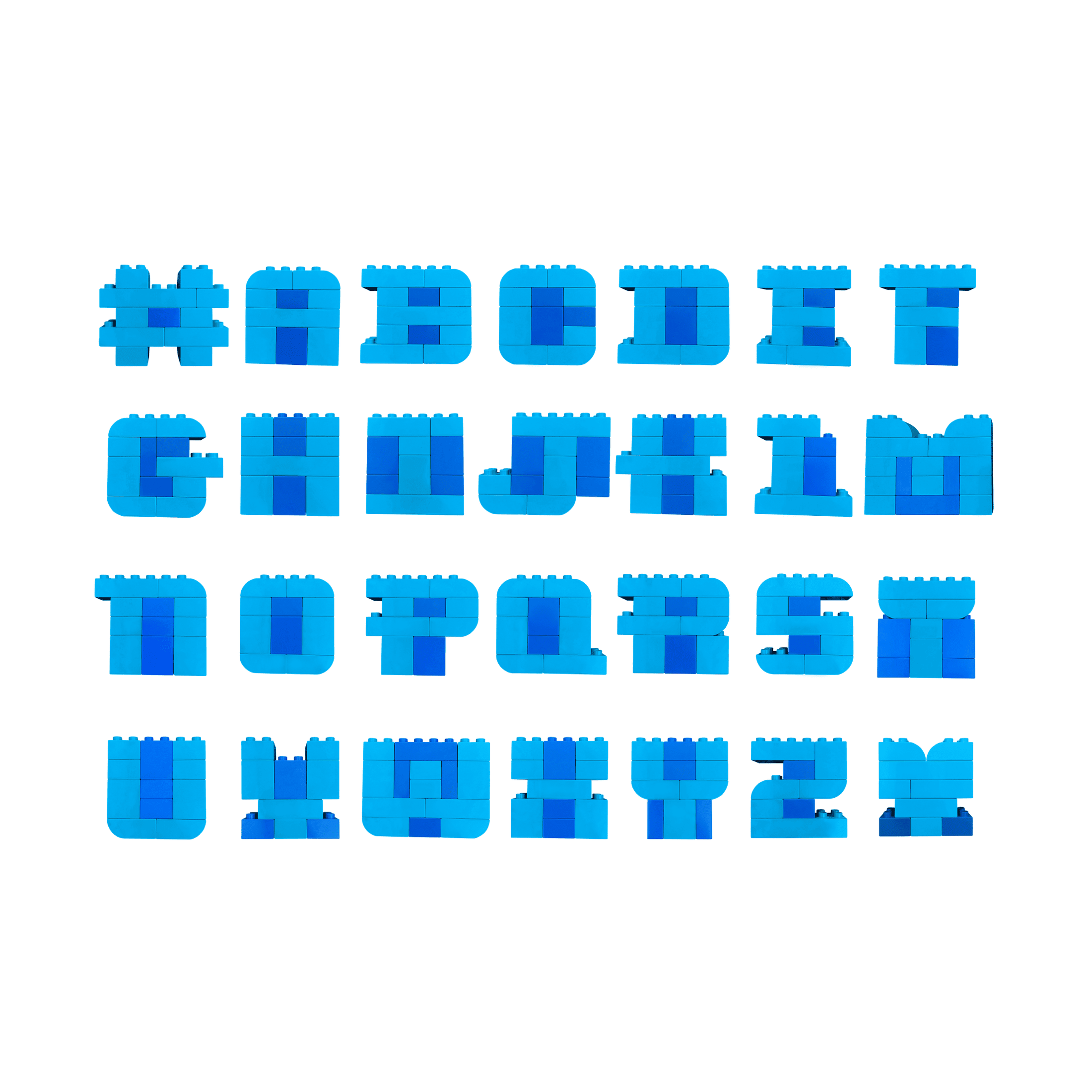 Turquoise and Blue Letter Kit