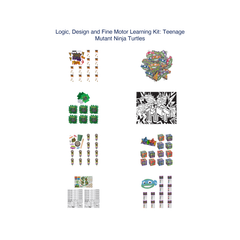 Logic, Design and Fine Motor Learning Kit: Teenage Mutant Ninja Turtles