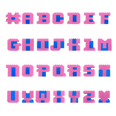Pink and Blue Letter Kit