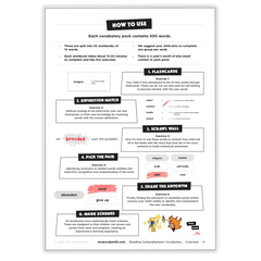 Reading Comprehension Vocabulary - *Print At Home* Digital Download (Mrs Wordsmith)