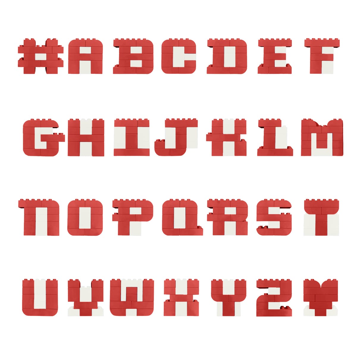Red and White Letter Kit