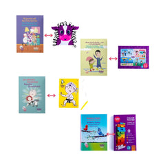 The Feppy Play & Learn Experience – 4 Books + 4 Games + 4 Activity Packs + Stickers
