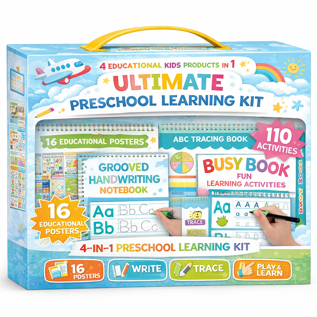 Ultimate Preschool Learning Kit | Kindergarten Ready Set ( 3-5 Year Old)