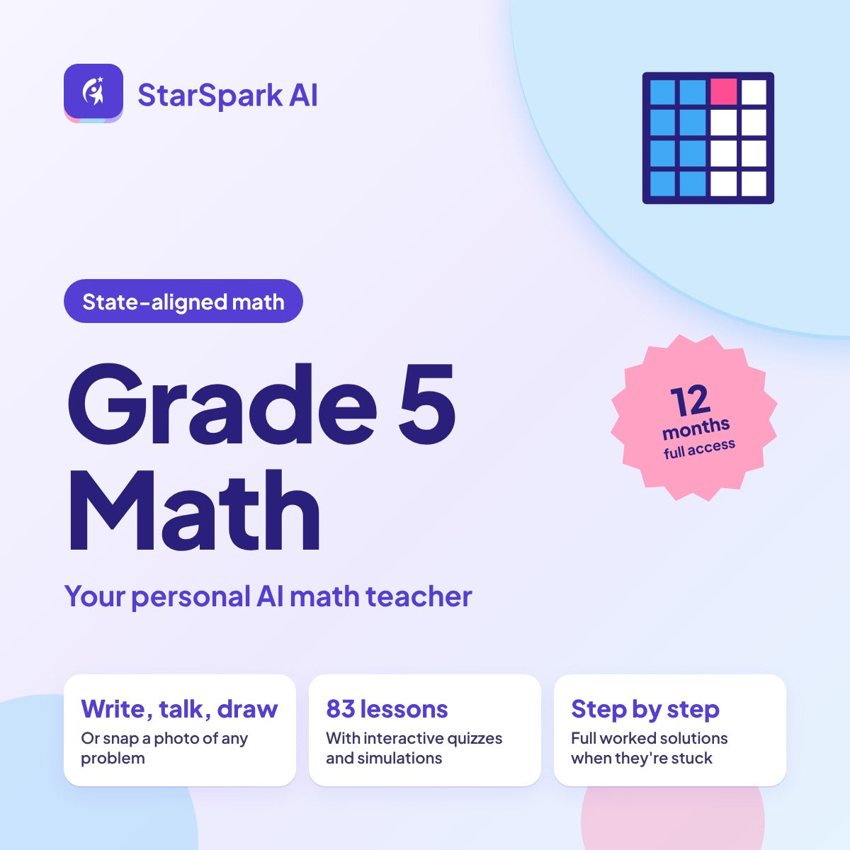 StarSpark AI Grade 5 Math (State-Aligned)