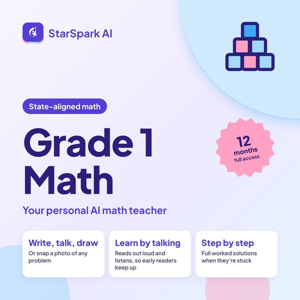 StarSpark AI Grade 1 Math (State-Aligned)