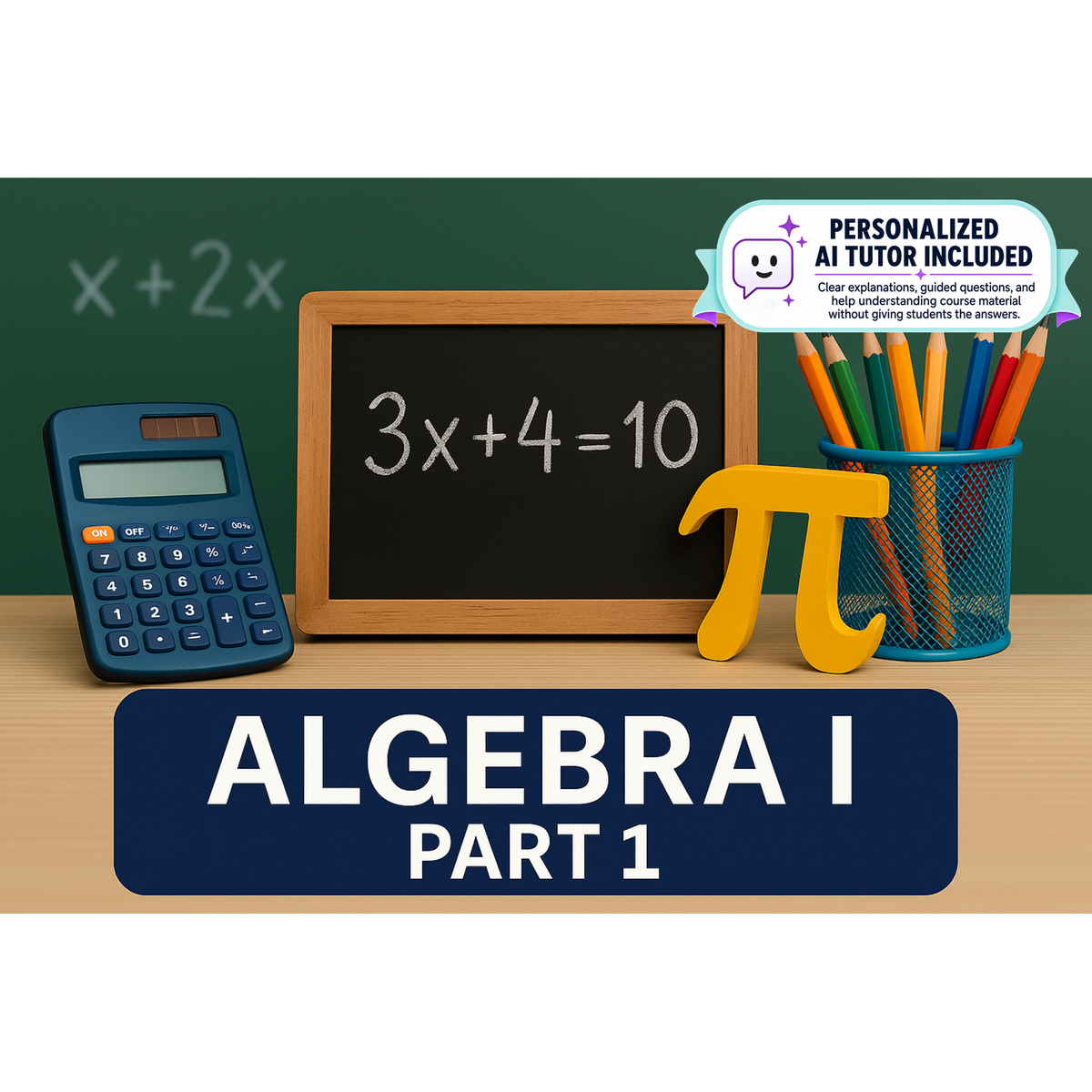 Algebra I - Part 1 (With Personalized AI Tutor)