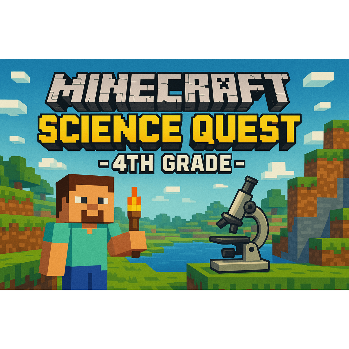 Minecraft Science Student Character Minecraft Science Quest - 4th Grade (Part 2) – EducationMegaStore.com