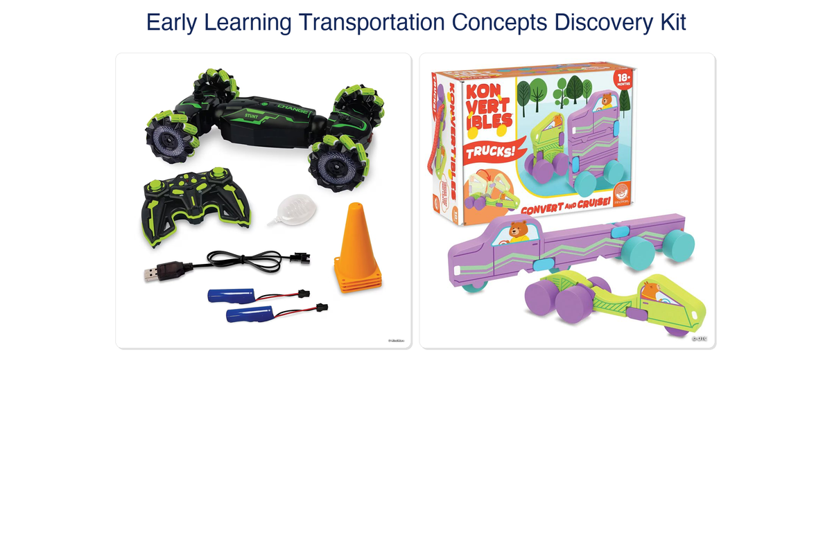 Early Learning Transportation Concepts Discovery Kit