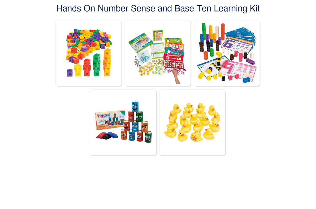 Hands On Number Sense and Base Ten Learning Kit