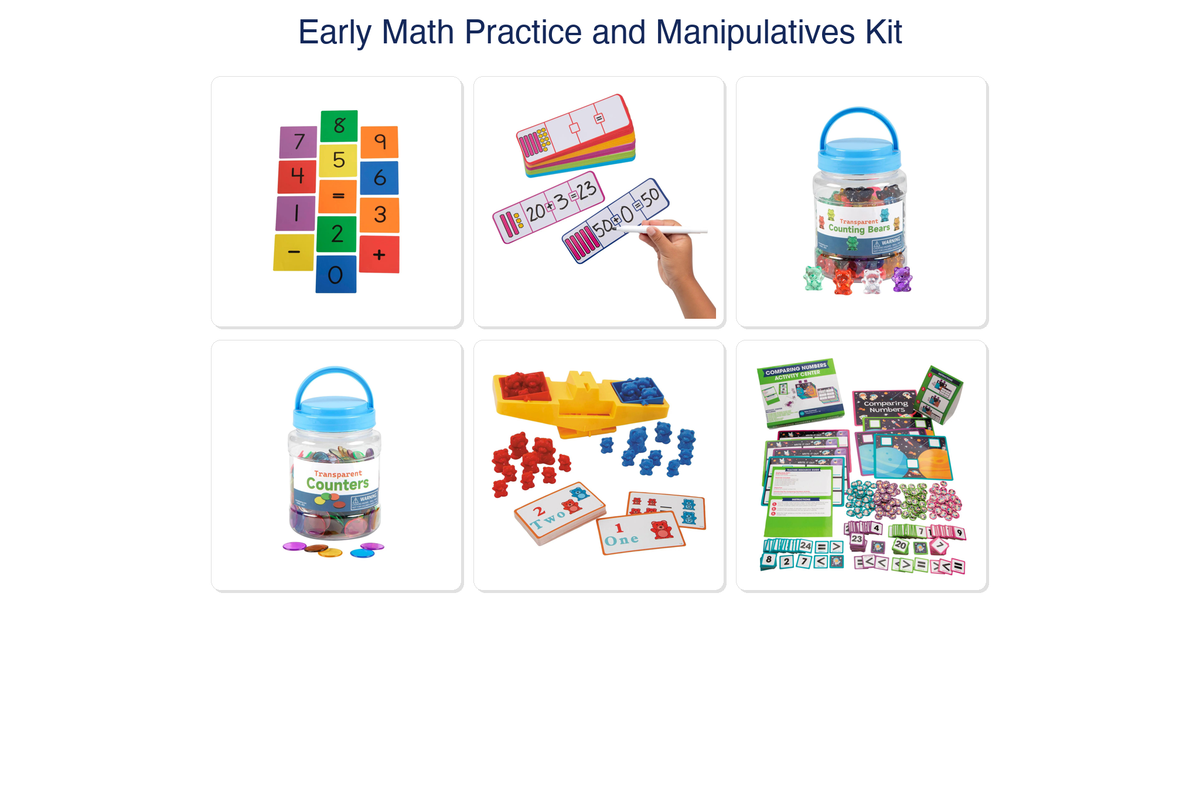 Early Math Practice and Manipulatives Kit