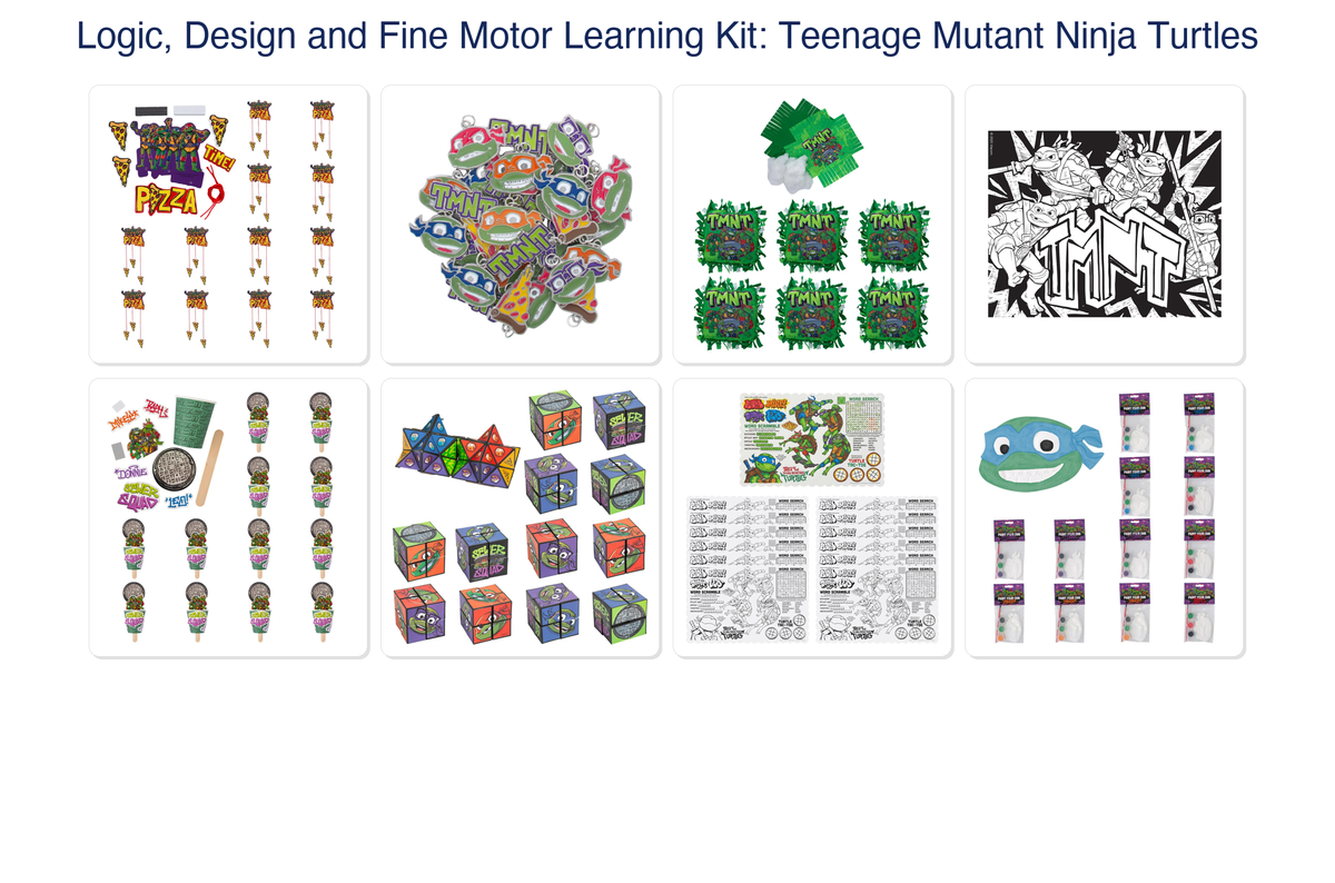 Logic, Design and Fine Motor Learning Kit: Teenage Mutant Ninja Turtles