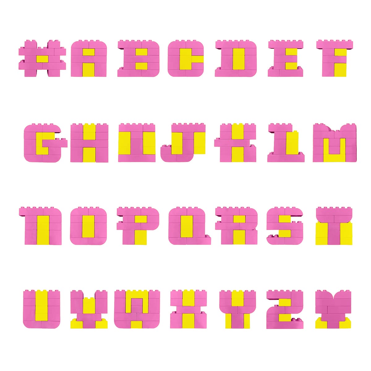 Pink and Yellow Letter Kit