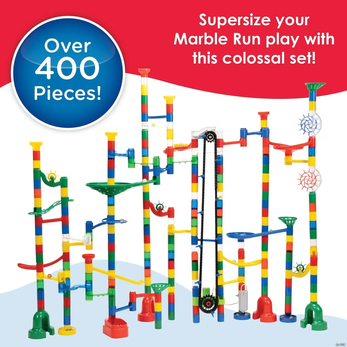Colossal Elevator Marble Run Engineering Set, 400 Pc.
