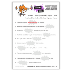 Reading Comprehension Vocabulary - *Print At Home* Digital Download (Mrs Wordsmith)