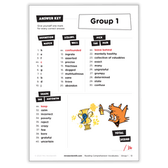 Reading Comprehension Vocabulary - *Print At Home* Digital Download (Mrs Wordsmith)