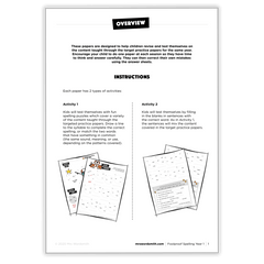 Spelling Mixed Practice Grade 1 - *Print At Home* Digital Download (Mrs Wordsmith)