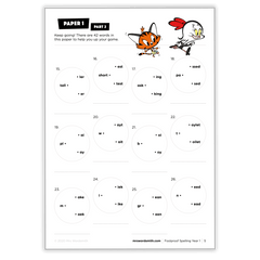 Spelling Mixed Practice Grade 1 - *Print At Home* Digital Download (Mrs Wordsmith)