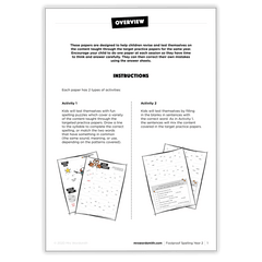 Spelling Grade 2 Mixed Practice - *Print At Home* Digital Download (Mrs Wordsmith)