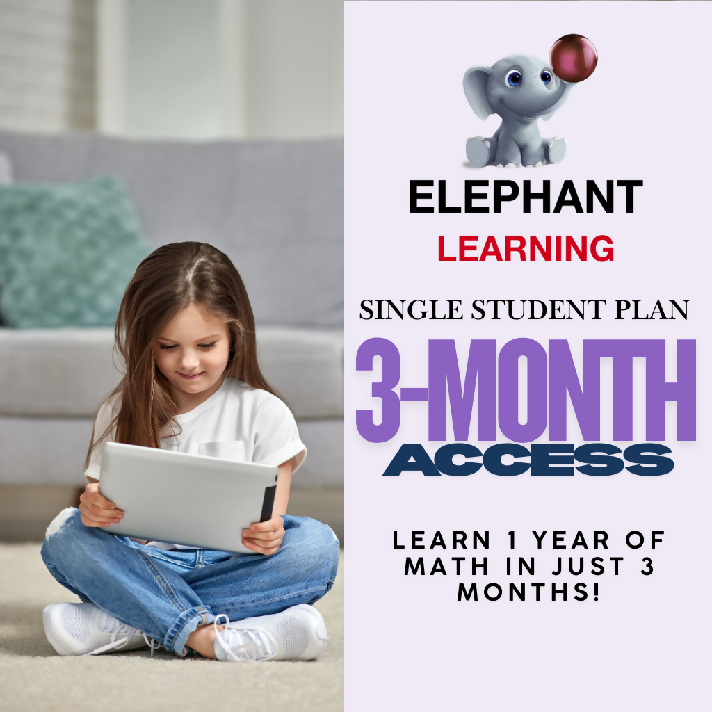 Elephant Learning - Single Student Plan 3-Month